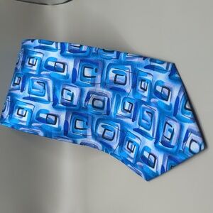 J. Garcia NEW YORK AT NIGHT Limited Edition 100% Silk Blue Neck Tie Extra Long
